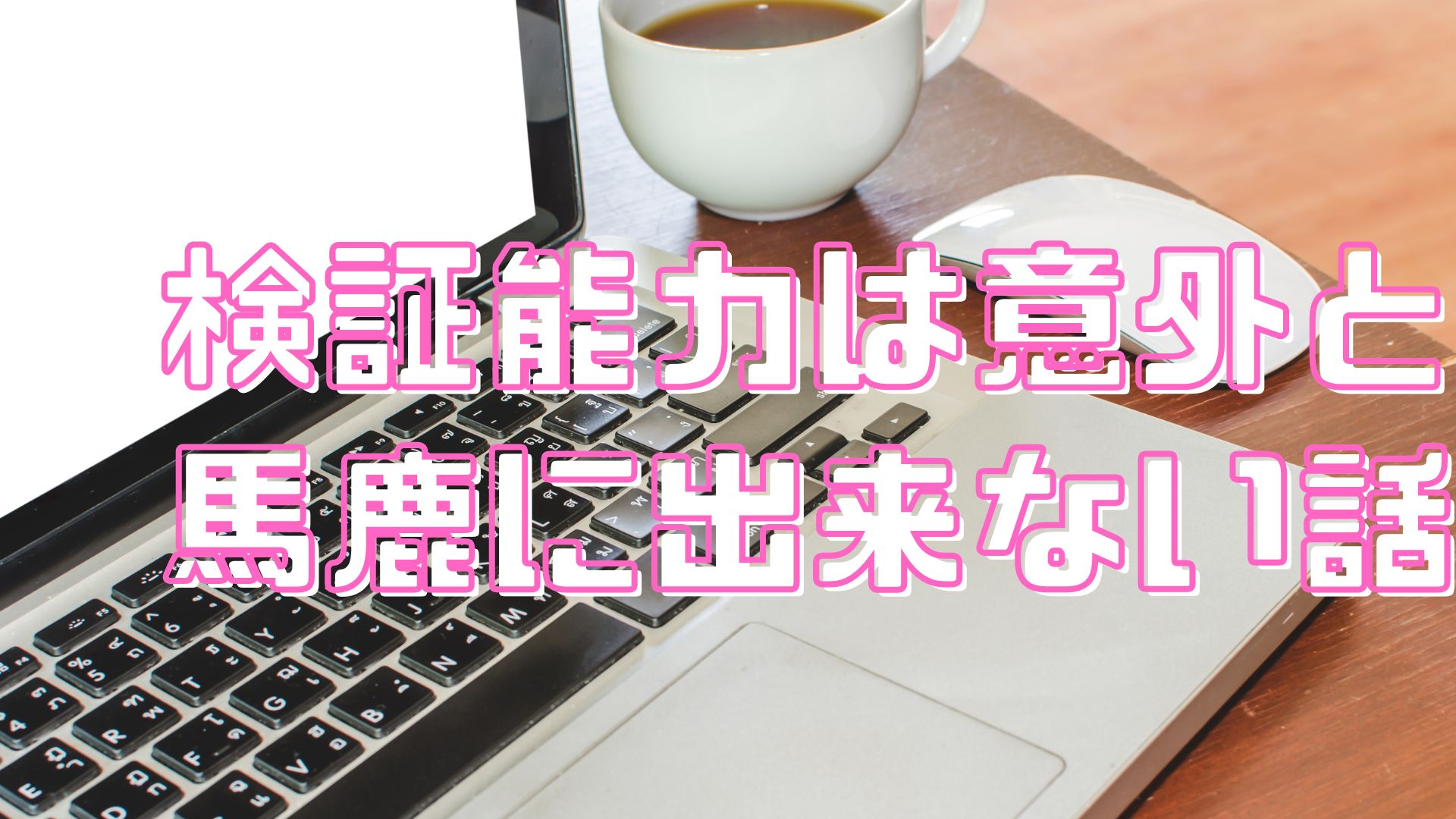 検証能力は意外と馬鹿に出来ない話